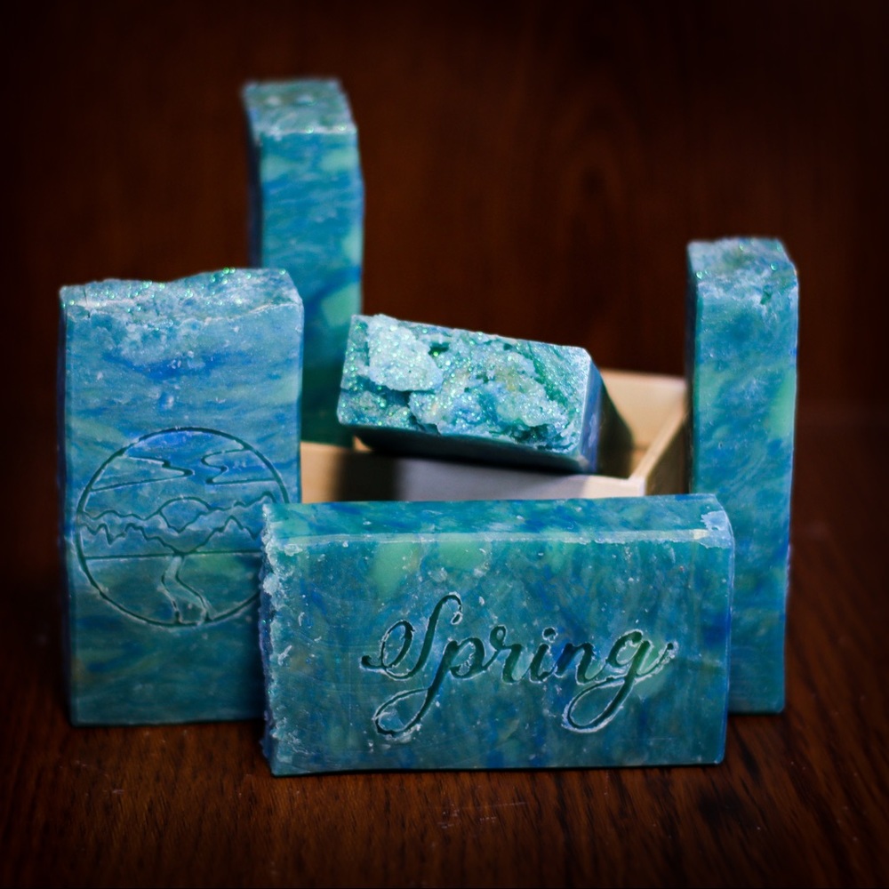 Spring shower handmade soap bar